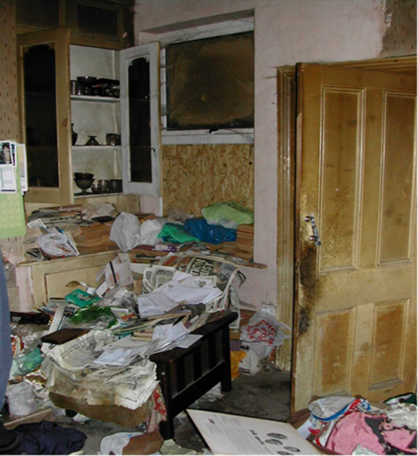 An image showing the state of Janet's living conditions.